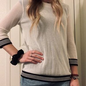Black and white DownEast sweater, size L